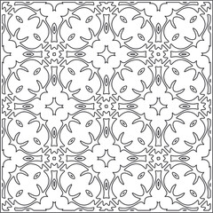 floral pattern background.Repeating geometric pattern from striped elements.  Black pattern. 