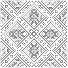 floral pattern background.Repeating geometric pattern from striped elements.  Black pattern. 