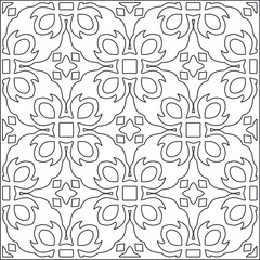 floral pattern background.Repeating geometric pattern from striped elements.  Black pattern. 