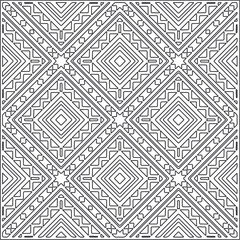 floral pattern background.Repeating geometric pattern from striped elements.  Black pattern. 