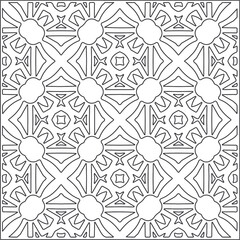 floral pattern background.Repeating geometric pattern from striped elements.  Black pattern. 