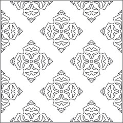 floral pattern background.Repeating geometric pattern from striped elements.  Black pattern. 