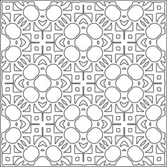 floral pattern background.Repeating geometric pattern from striped elements.  Black pattern. 