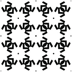 Seamless vector pattern in geometric ornamental style. Black  pattern.Design element for prints, backgrounds, template, web pages and textile pattern. Geometric art.