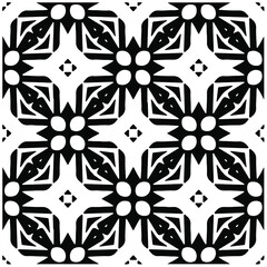 Seamless vector pattern in geometric ornamental style. Black  pattern.Design element for prints, backgrounds, template, web pages and textile pattern. Geometric art.