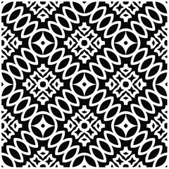 Seamless vector pattern in geometric ornamental style. Black  pattern.Design element for prints, backgrounds, template, web pages and textile pattern. Geometric art.