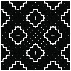 Seamless vector pattern in geometric ornamental style. Black  pattern.Design element for prints, backgrounds, template, web pages and textile pattern. Geometric art.