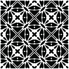 Seamless vector pattern in geometric ornamental style. Black  pattern.Design element for prints, backgrounds, template, web pages and textile pattern. Geometric art.
