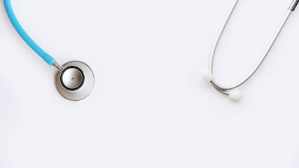 Fototapeta na wymiar close up of stethoscope isolated on white background