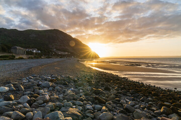 Beach sunset in North Wales