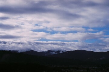 clouds over the mountains