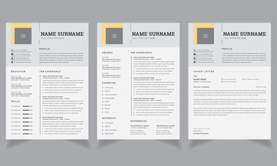 Professional resume layout, Creative cv template  job applications