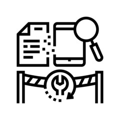 computer forensics services line icon vector. computer forensics services sign. isolated contour symbol black illustration