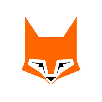 Fox face isolated sign. Icon she-fox head. vector illustration