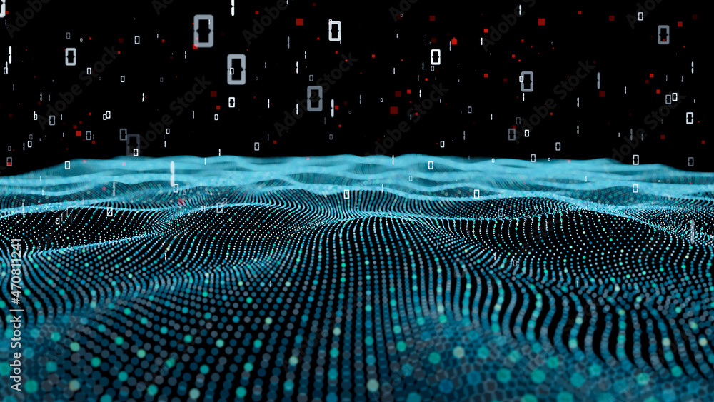 Poster communication network concept. digital transformation.