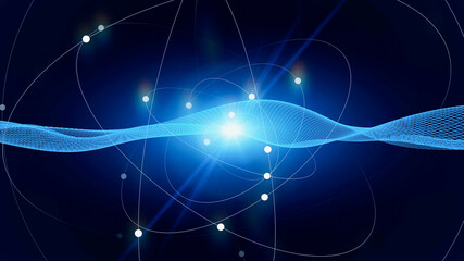 Communication network concept. Science technology.