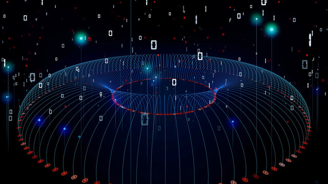 Communication network concept. Digital transformation.