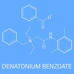 Denatonium benzoate bittering agent. Skeletal formula.	