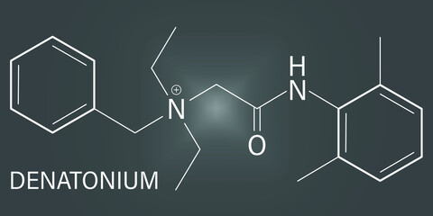 Denatonium bittering agent molecule. Skeletal formula.	
