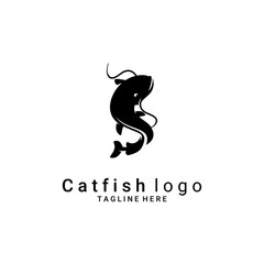 Fototapeta premium catfish vector, catfish logo illustration, can be used for restaurant logos, fisheries, fishing, market