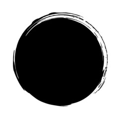 Fototapeta na wymiar 黒色の和風なイメージの円の素材