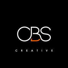 OBS Letter Initial Logo Design Template Vector Illustration