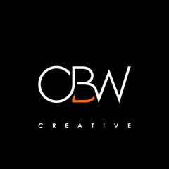 OBW Letter Initial Logo Design Template Vector Illustration