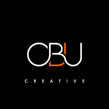 OBU Letter Initial Logo Design Template Vector Illustration