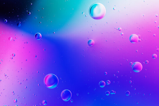 Gradient abstract background oil bubble in water wallpaper