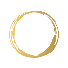 金色の和風なイメージの線の円の素材
