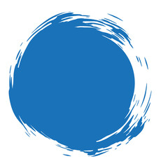 青色の和風なイメージの円の素材