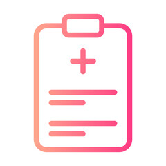 Fototapeta premium medical report line icon