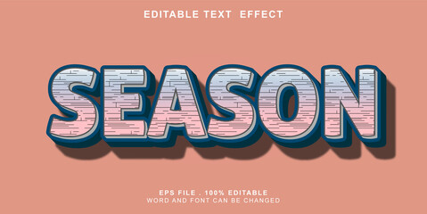 text effect editable season