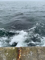 Vertical shot of waves in Black sea