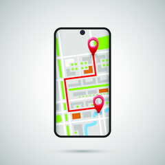 GPS. Graphic template.