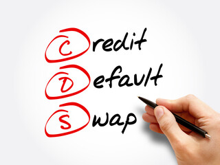 CDS - Credit Default Swap acronym, business concept background