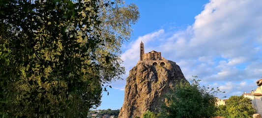 Panoramic view of the church Saint Michel d Aiguilhe - Le Puy en Velay