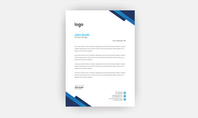 Business style letterhead template design