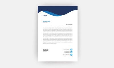 Business style letterhead template design