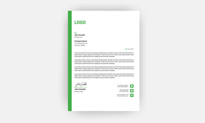 Business style letterhead template design