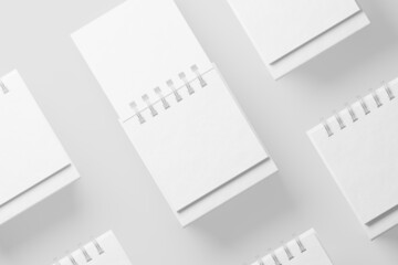 Mini Desk Calendar White Blank 3D Rendering Mockup