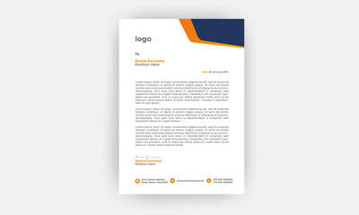 Obraz premium Business style letterhead template design