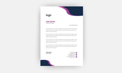 Business style letterhead template design