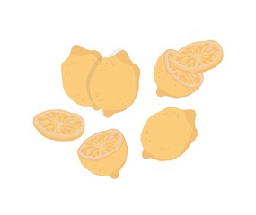 Citrus fruits. Lemons. Slices. Homemade lemonade. 