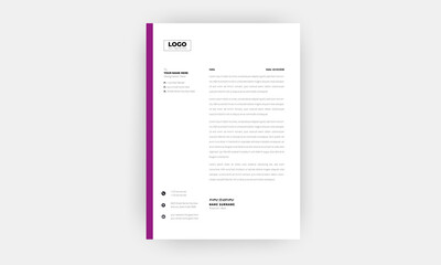 Simple creative modern letter head templates for your project design,a4 sizes.