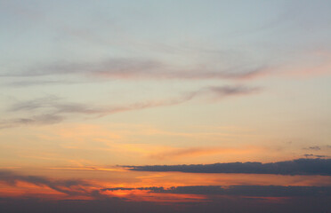 Sunset sky with clouds. Sunset in the sky.