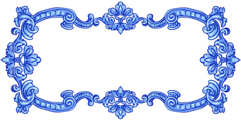 Azulejos Portuguese watercolor - 470825483
