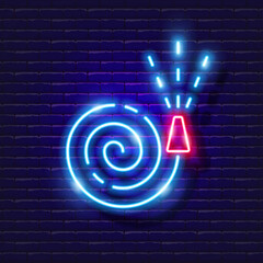 Hose for watering neon icon. Fire hose sign. Irrigation system, watering system, hose and accessories glowing symbols. Vector illustration for design, website, advertising, store, goods.