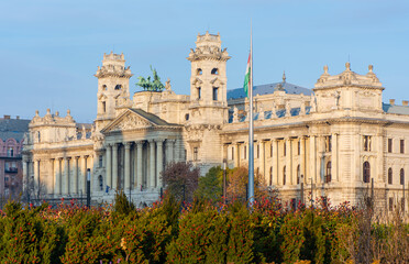 Hungary, ethnographic museum in Budapest, city autumn landscape