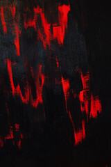 Painted black red wall structure texture background